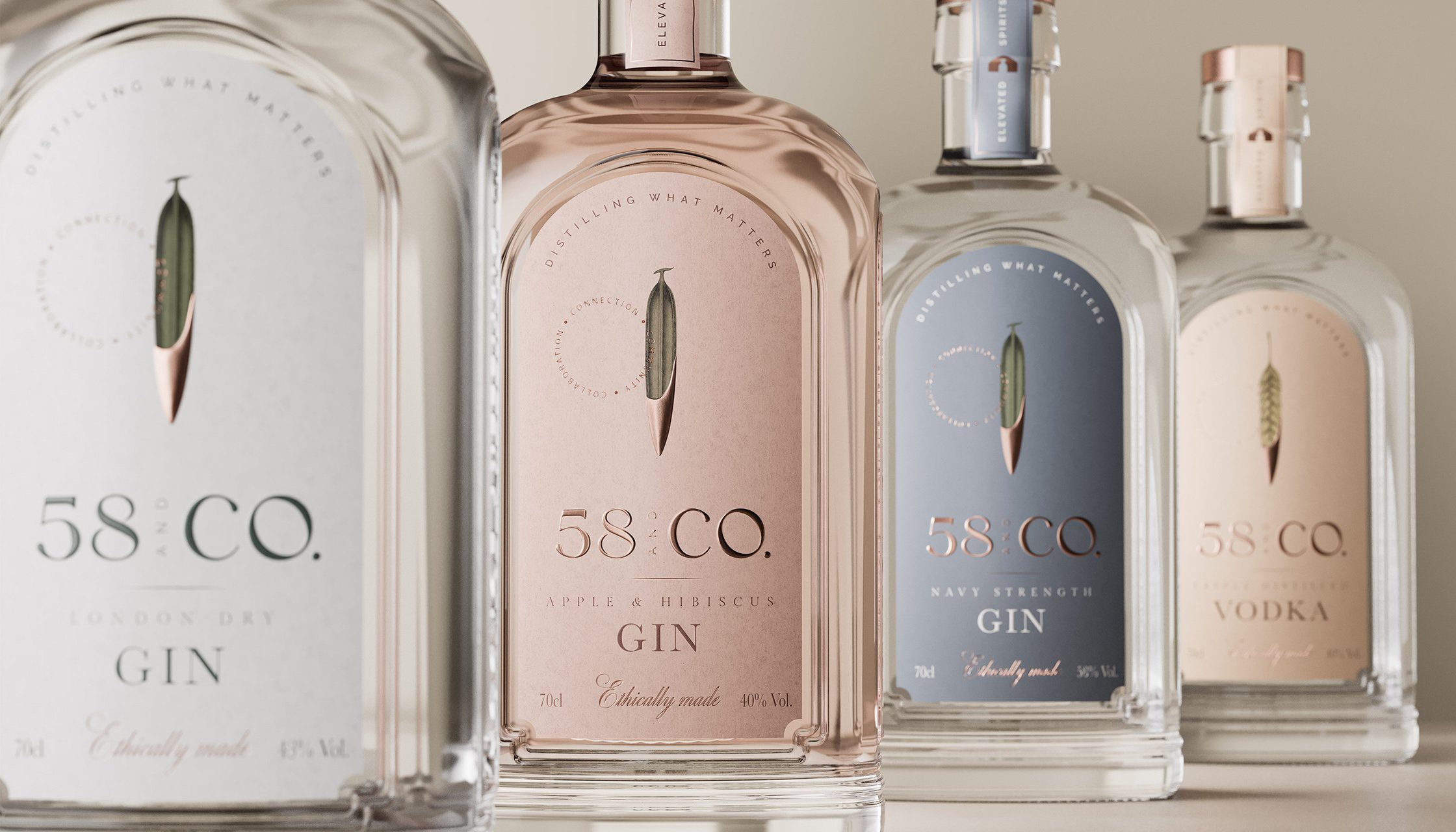 %8 and CO gin bottle line up