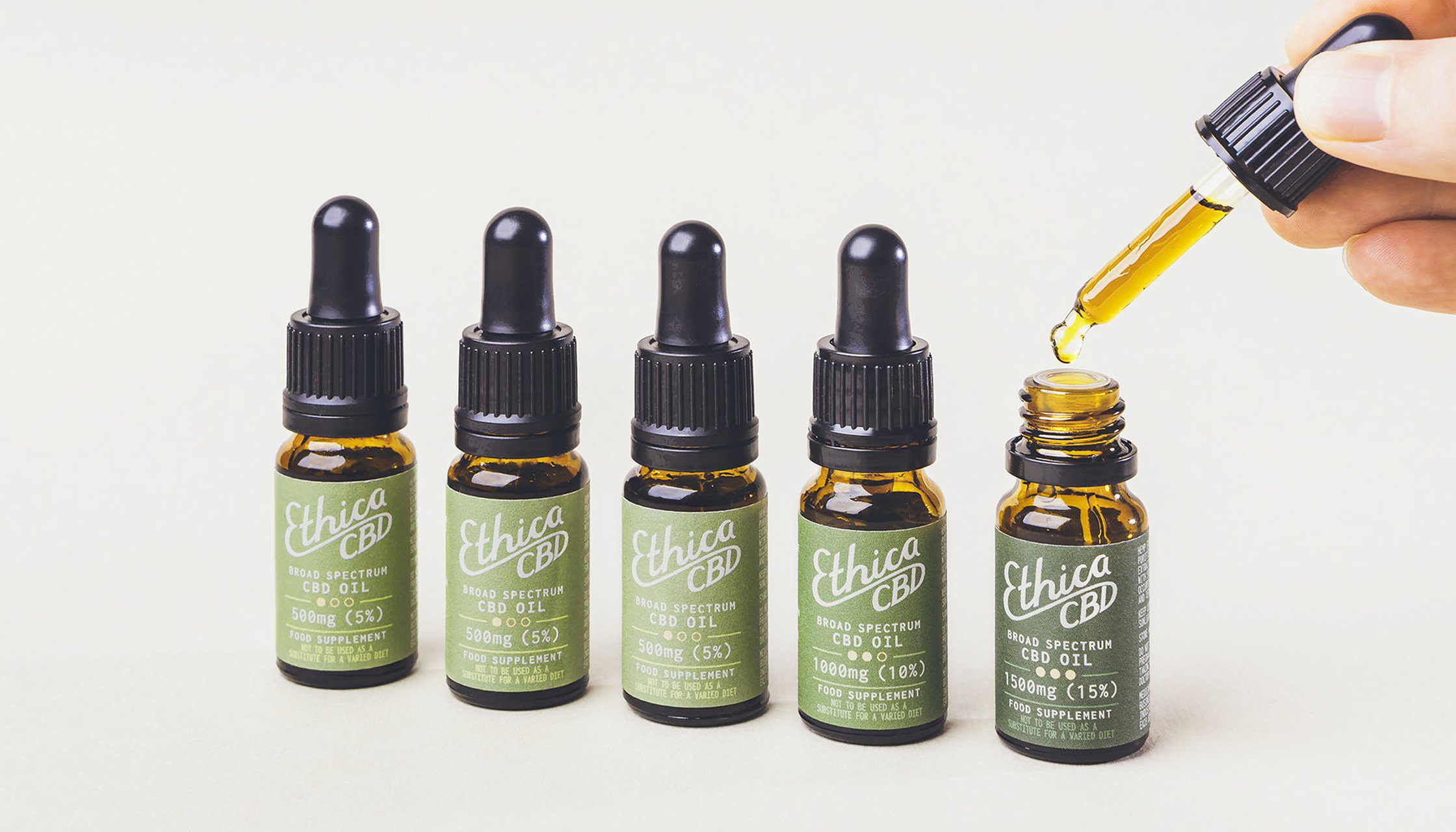 EthicaCBD Wholeplant tincture bottle design by Kingdom and Sparrow