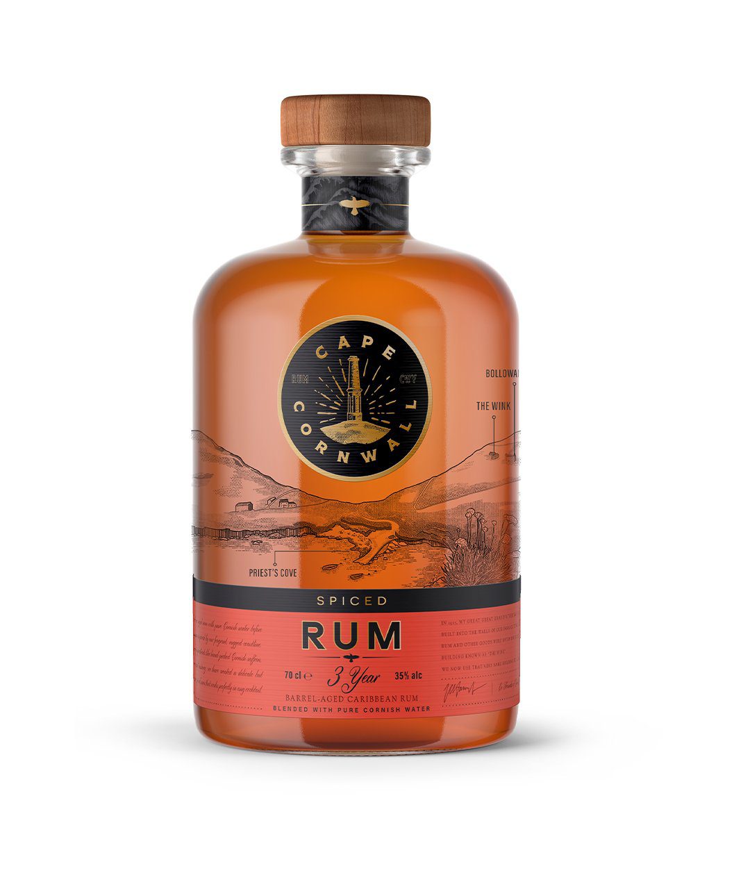 Cape Cornwall Rum Design and Branding