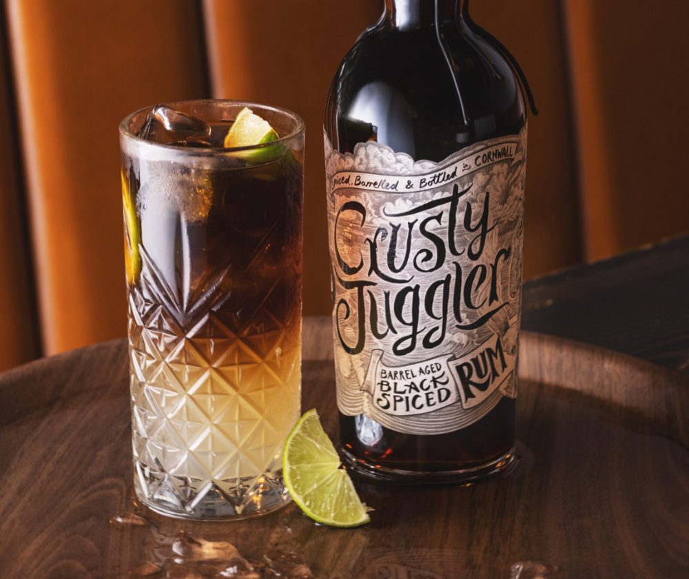 Spiced rum branding by Kingdom & Sparrow, cocktail shots