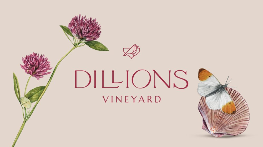 Dillion's wine logo rose