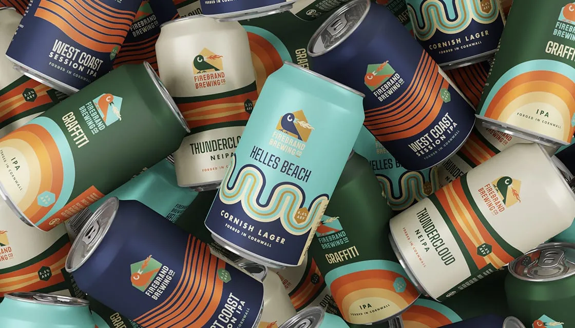 Firebrand Brewing Co. Firebrand core range craft beer branding by Kingdom & Sparrow
