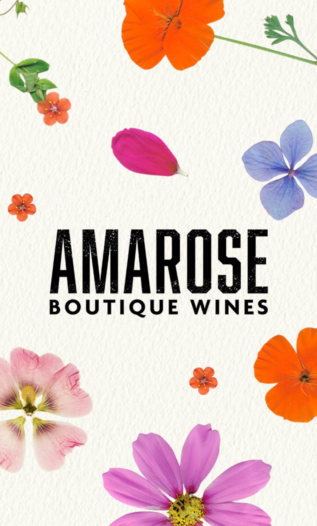 Amarose boutique wines brand design