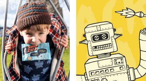 Kids robot illustration