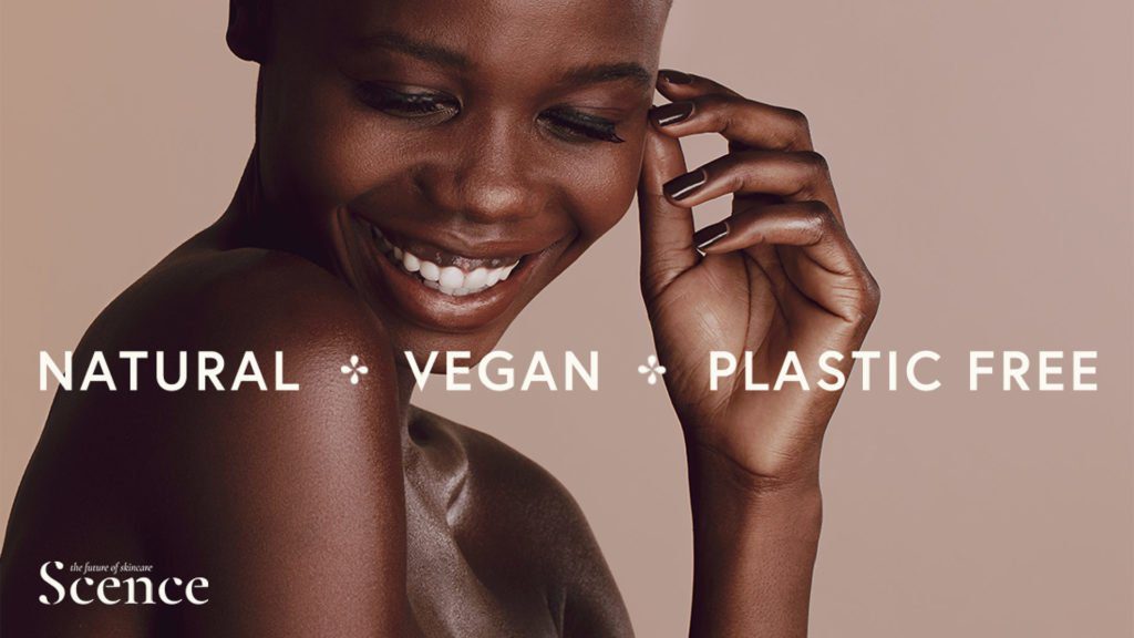 Natural Vegan Plastic free skincare advert branding by Kingdom & Sparrow