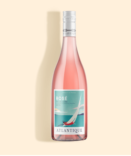 Rose wine label design and branding Kingdom & Sparrow