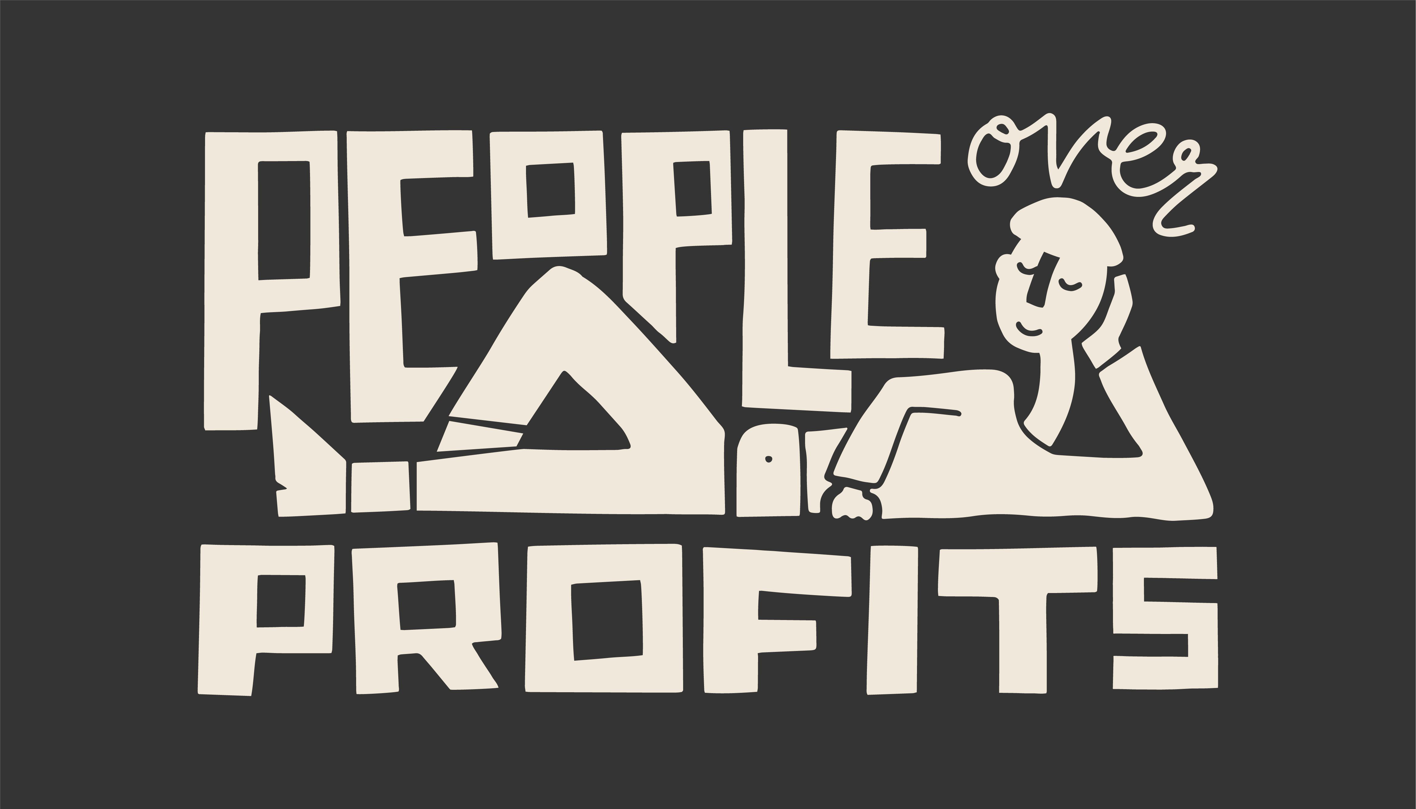 People over profits logo mission coffee