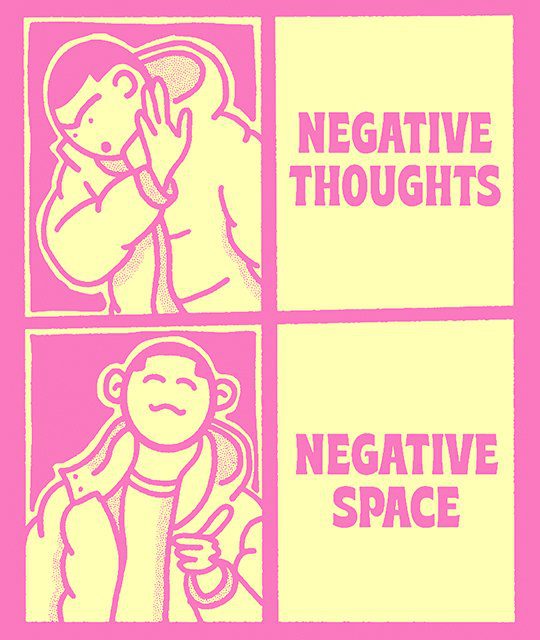Negative thoughts Negative Space drake meme