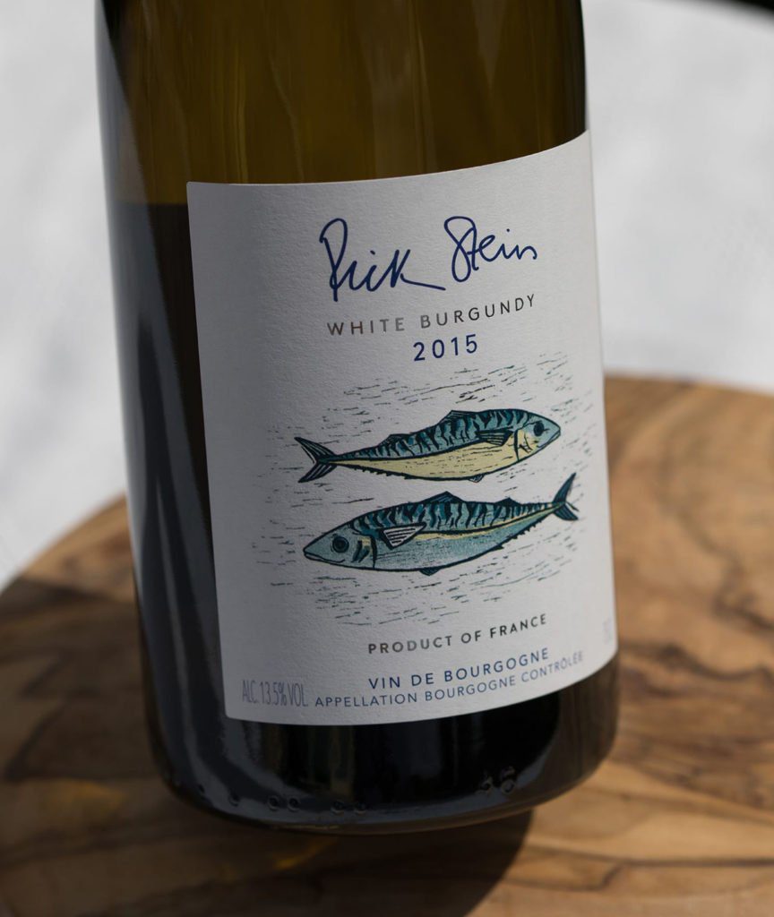 Rick Stein White Burgundy wine label design