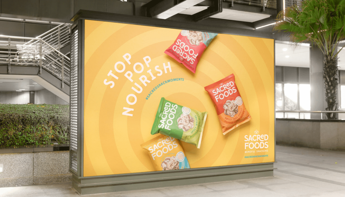 Healthy snack billboard advert