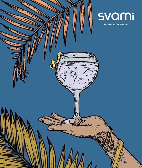 Svami gin and tonic illustration Kingdom & Sparrow